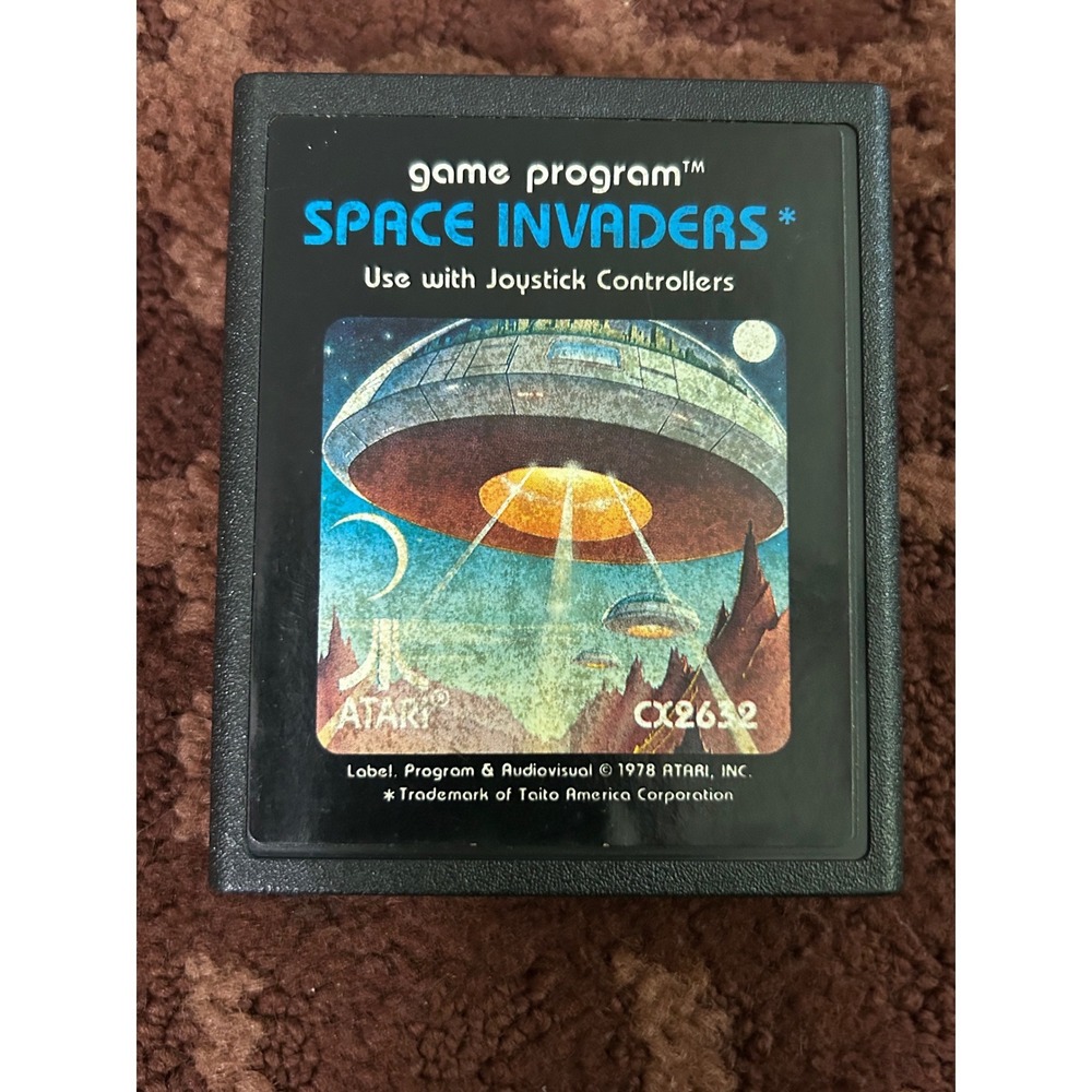 Atari 2600 Space Invaders Video Game Cartridge CX2632 Vintage 1978 Retro